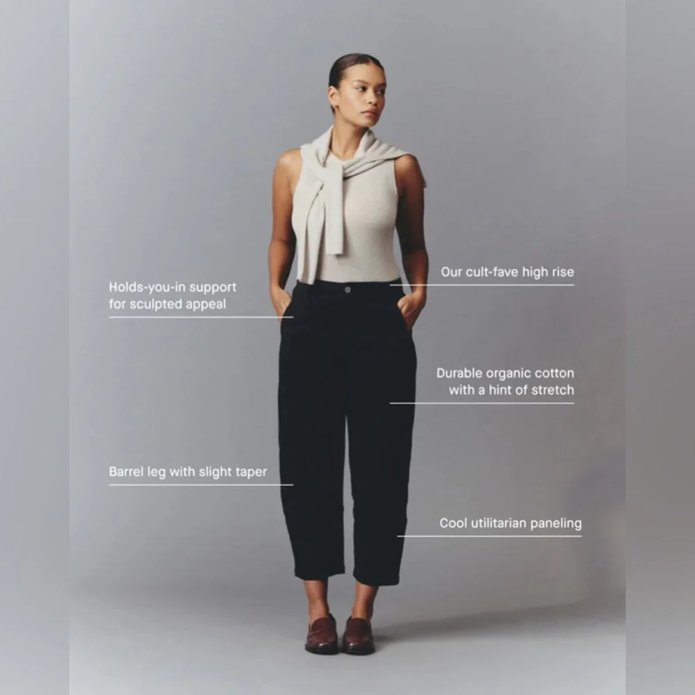everlane | the utility barrel pant (tall) - navy - Picture 4 of 16